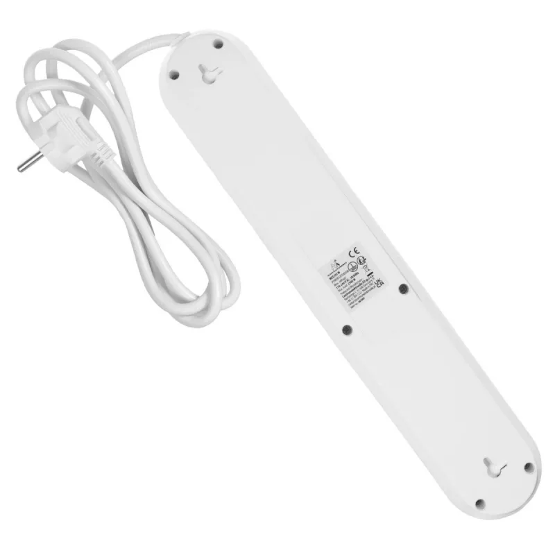 Maitinimo blokas MACLEAN MCE395 W – 5 lizdai, 3× USB A, 110–240 V AC, 2,1 A USB, max 2500 W, baltas, 1,5 m laidas
