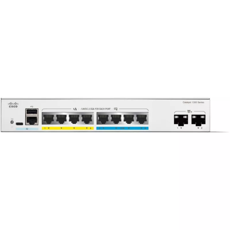 Valdomas tinklo jungiklis Cisco Catalyst C1300-8MGP-2X L2/L3 Gigabit Ethernet PoE
