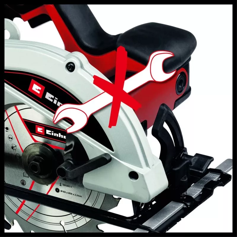 Rankinis diskinis pjūklas Einhell TC-CS 1250 16,5 cm juoda raudona
