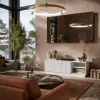 TV spintelė cama meble LIVERTI 150x42x48 cm, balta, medžio drožlių plokštės viršus