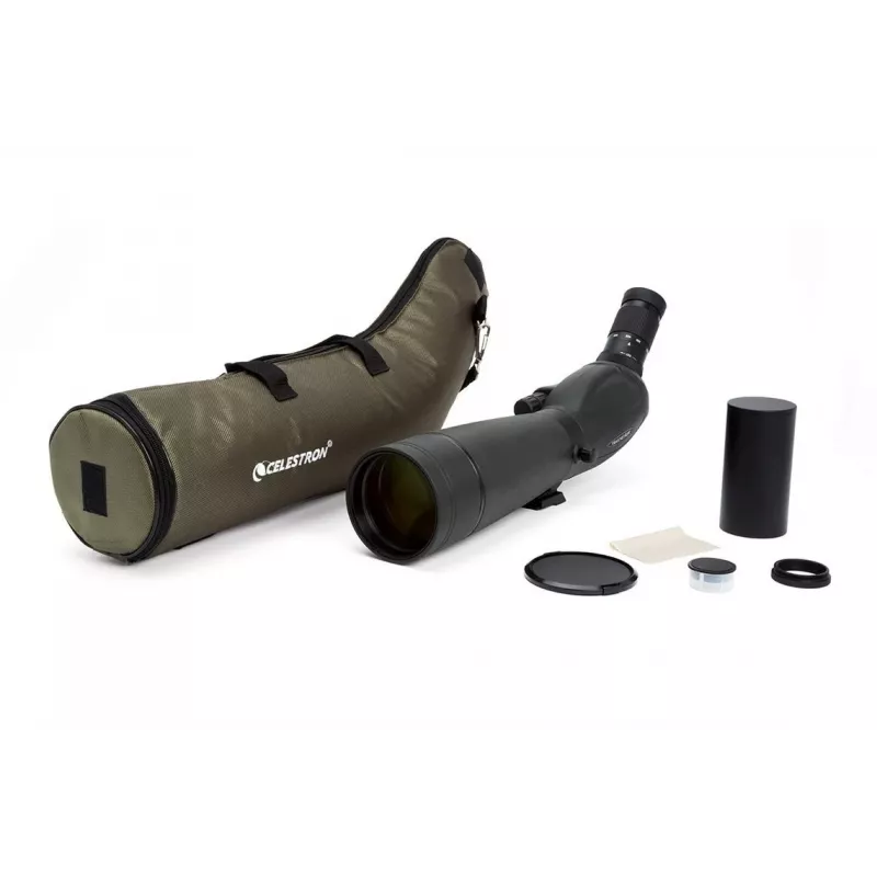 Celestron TrailSeeker 80-45 laipsnių žiūroninis teleskopas 60x BaK-4 juodas