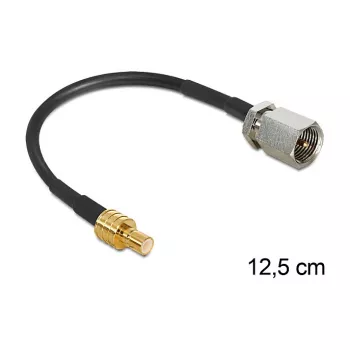 Koaksialinis kabelis DeLOCK 88473 0,125m FME SMB juodas