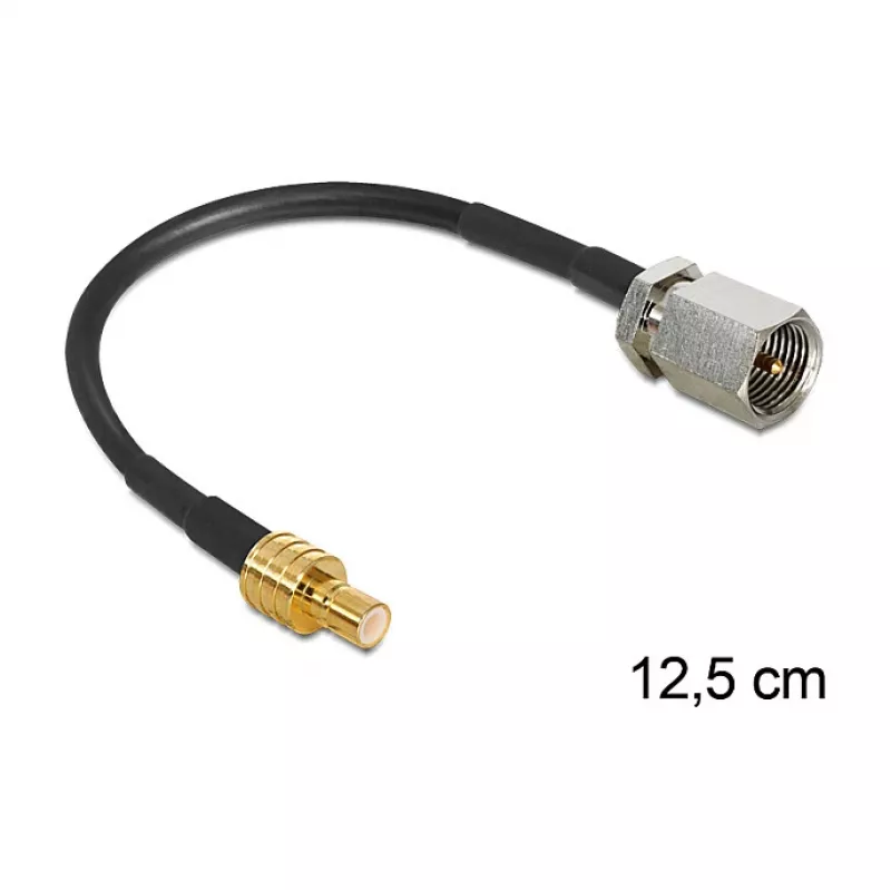Koaksialinis kabelis DeLOCK 88473 0,125m FME SMB juodas