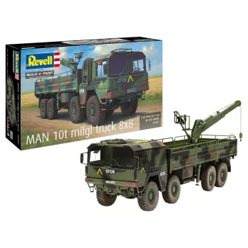 Plastikinis modelis REVELL Man 10T Milgl 8x8 sunkvežimis 1/35 masteliu