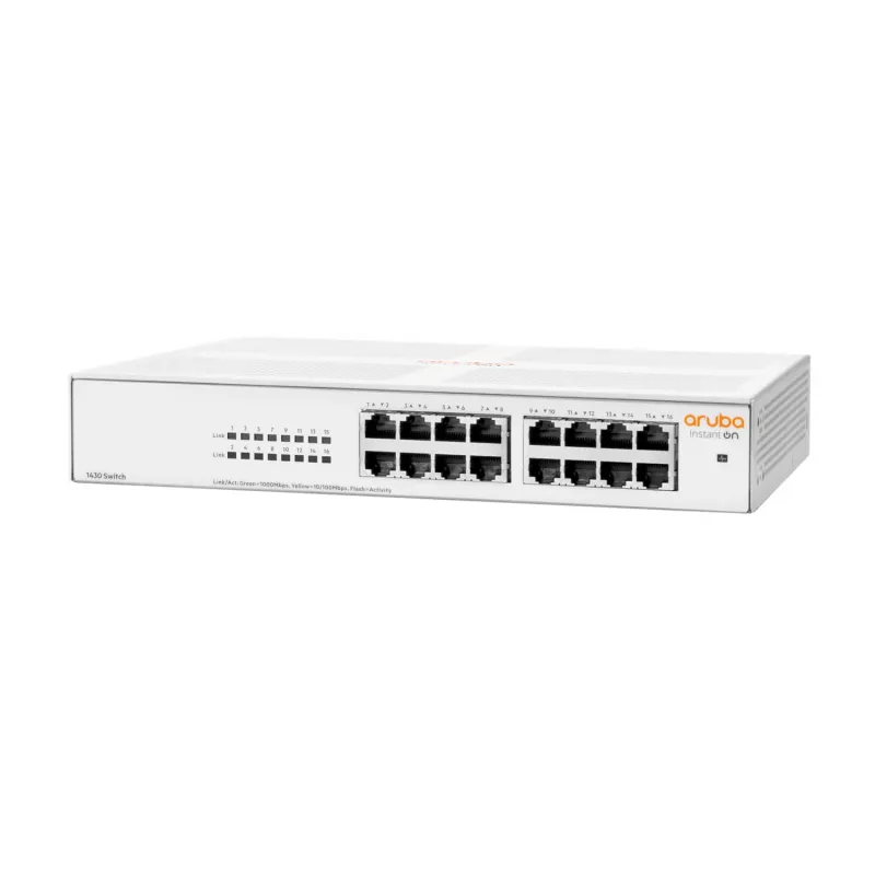 Aruba Instant On 1430 16G nevaldomas L2 Gigabit Ethernet (10/100/1000) jungiklis 1U baltas