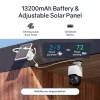 Safemo ST1 SolarCam 4K UHD vaizdo kamera, 8x priartinimas, 132° vaizdas, naktinis matymas, Wi-Fi 2,4 GHz, 3W saulės baterija, balta
