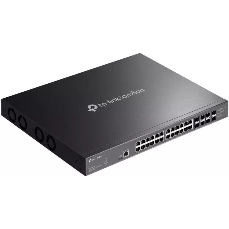 TP-Link Omada 32 prievadų 10GE L2+ valdomas jungiklis su 24 prievadais PoE++
