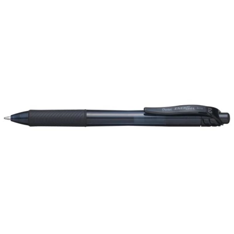 Ištraukiamas rašiklis su segtuku Pentel Energel X 1.0 Juodas