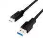 Logilink USB laidas – USB A (mot.) į USB-C (pat.) – USB 3.2 Gen 1 – 3 A – 1 m – juodas (CU0168)