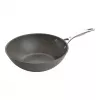 Wok keptuvė Ballarini 75002-815-0 apvali antracitinė 30 cm, aliuminis, 6 sluoksnių granito/titano nelipni danga