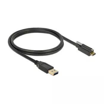 USB kabelis DeLOCK 83717 USB 3.2 Gen 2 1 m USB A USB C juodas