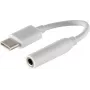 Garso adapterio laidas S/CONN 14-05020 0,1m 3,5mm USB Type-C baltas