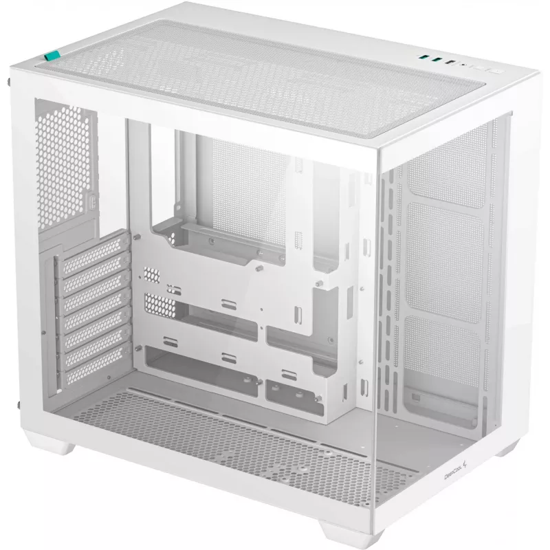 Korpusas DeepCool CG530 WH Midi Tower – ATX/Micro ATX/ITX, grūdintas stiklas, 2×3,5 col. + 3×2,5 col. vietos, palaiko iki 410 mm GPU