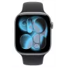 Apple Watch Series 11 GPS 46mm Erdvės pilkos spalvos aliuminio korpusas su juodu sportiniu dirželiu - M/L