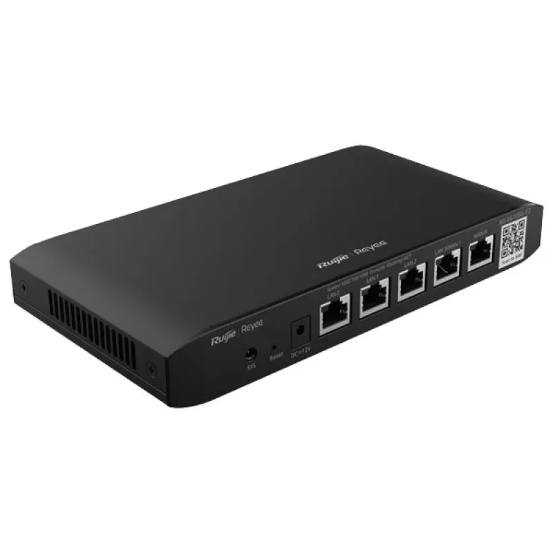 Belaidis maršrutizatorius RUIJIE RG-EG105G-V3, dual band Wi‑Fi 5, 2 branduoliai, 128 MB RAM, 32 MB flash, 4 LAN + 2 WAN Gigabit prievadai, juodas