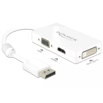 Laidas DeLOCK 0,16 m DisplayPort į VGA HDMI DVI-D adapteris