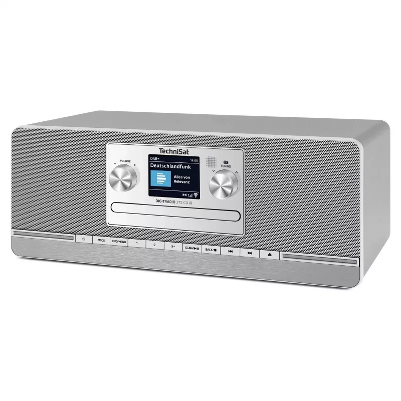 TechniSat DIGITRADIO 372 CD IR internetinis radijo imtuvas su CD, DAB+, FM, antracito ir sidabro spalvos