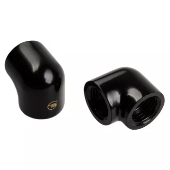 Adapter 90° G1/4 colio moteriškas į moterišką, BitsPower Touchaqua TA-90DIA-GB