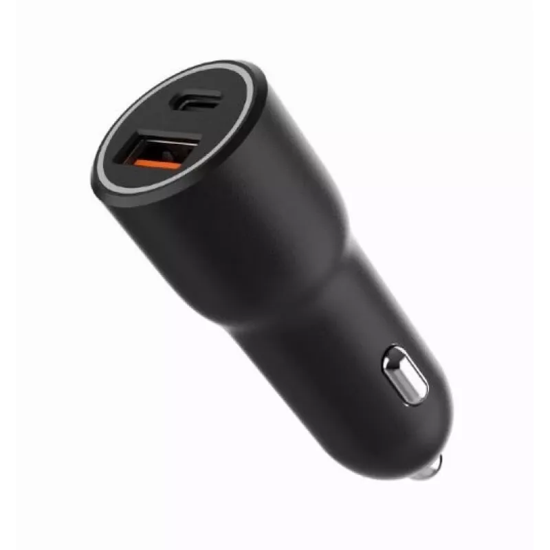 Automobilinis įkroviklis Gembird TA-UC-AC2PDQC38-CAR-01, USB-C, 38W, 12–24V, juodas