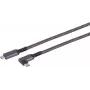 USB-C į USB-C laidas ShiverPeaks 14-75017 — USB 3.2 Gen 2 (10 Gbit/s), 1 m, juoda/balta