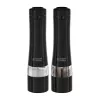 Russell Hobbs 28010-56 elektrinis druskos ir pipirų malūnėlių rinkinys (automatinis, reguliuojamas malimas, šviesa ant pagrindo, juodas metalinis dizainas)