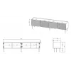 4D RTV spintelė ONDA 200x40xH54.35 žalias (pastatoma arba montuojama ant sienos)