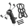 RAM Mounts X-Grip didelis telefono laikiklis motociklo vairo gnybtui juodas