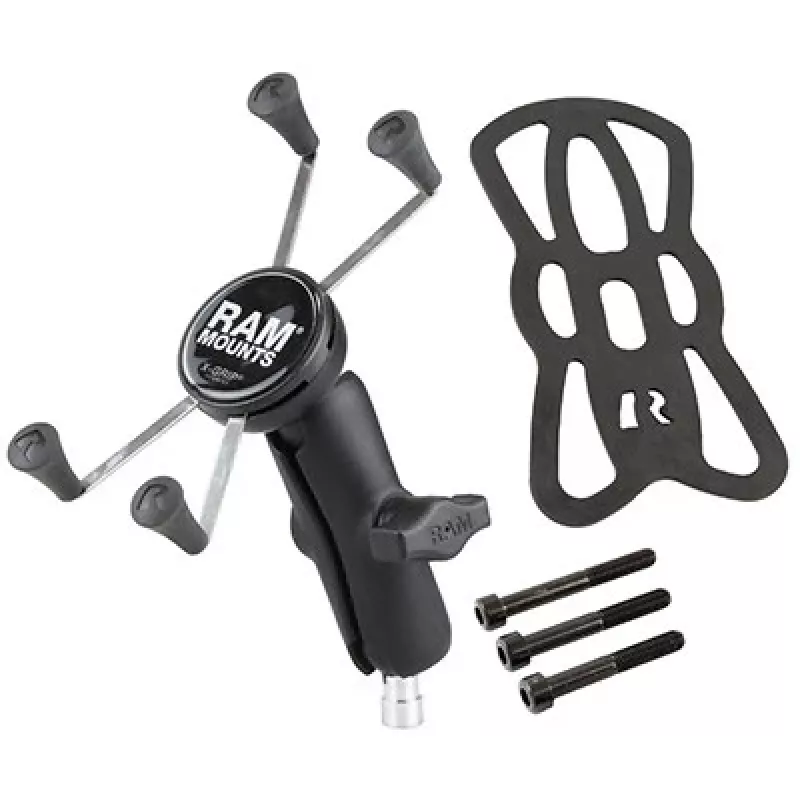 RAM Mounts X-Grip didelis telefono laikiklis motociklo vairo gnybtui juodas