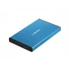 Išorinis dėklas HDD/SSD NATEC Rhino GO 2,5 colio — USB 3.0, SATA III, iki 4 TB, 9,5 mm, aliuminis, mėlynas