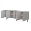 Komoda Cama Meble LUCCA 4D – 200 x 40 x 80 cm, kašmyro spalvos, medžio drožlių plokštė