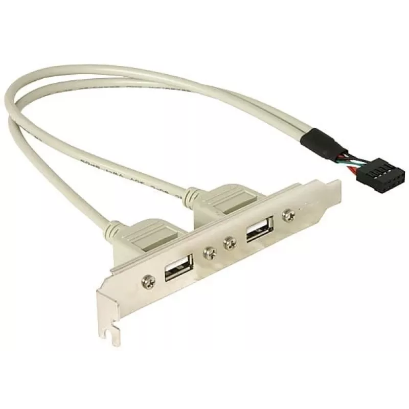 Slotbracket 1x vidinė USB 5pin į 2x USB2.0 išorinė DeLOCK 71000