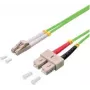 LogiLink šviesolaidinis jungiamasis laidas LC/UPC daugiamodis (M) į SC/UPC daugiamodis (M) - 1 m - 50/125 µm - OM5 - šviesiai žalias