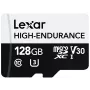 LEXAR microSD High Endurance atminties kortelė 128GB C10 A1 U1 V30 100/45MB/s