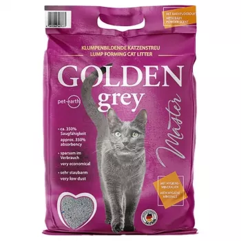 GOLDEN Grey Master – bentonitinis kačių kraikas – 14 kg