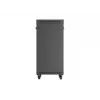 Tinklinis spintos stovas LANBERG 19 colių 24U 600x800 mm juodas su stiklo durelėmis ir LCD išpjova (Flat Pack) v2