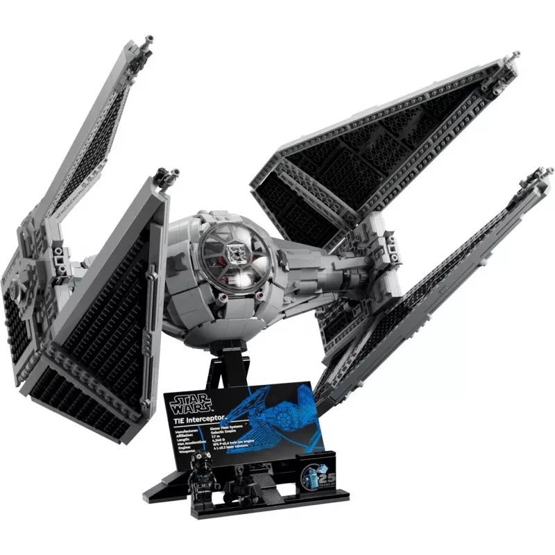 LEGO Star Wars Tie Interceptor modelis 75382 — išsamus žvaigždžių naikintuvo konstravimas, 1931 detalė, 18+