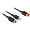 USB kabelis DeLOCK 85489 USB 2.0 3m USB B juodas
