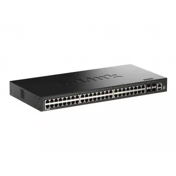 D-Link 52 prievadų Gigabit krovimo išmanusis valdomas jungiklis su 4 x 10G SFP+ prievadais