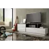 Cama TV spintelė SIGMA 3 180 baltas/baltas blizgus + juodas
