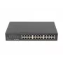 Nevaldomas jungiklis LANBERG RSGE-24 — 24× Gigabit Ethernet 1U, montuojamas į stovą, juodas