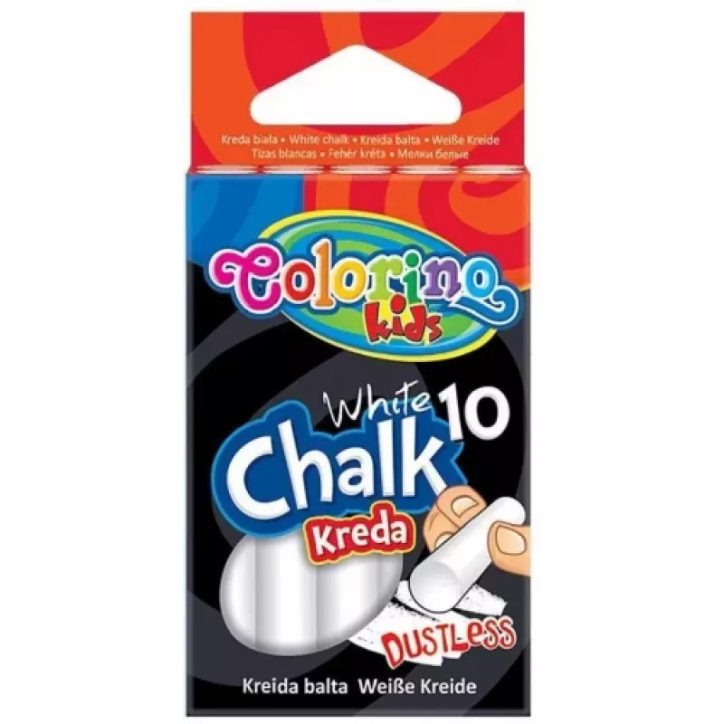 Colorino Kids Dulkėta kreida balta 10 vnt