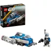 LEGO Star Wars Kapitono Rekso Y-Wing mikrokovas – Žvaigždžių karų: Klonų karai žaislinis erdvėlaivis su minifigūrėle, 6+ metų berniukams