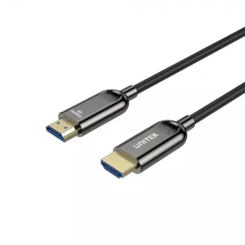 HDMI kabelis Unitek C11085GY01-15M — HDMI Type A į A, 30 m, HDMI 2.1, 8K@60Hz, 4K@144Hz, paauksuoti kontaktai, juodas