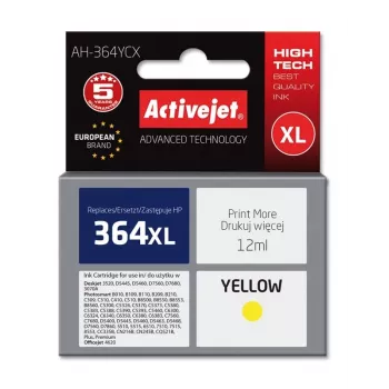Activejet AH-364YCX rašalas (atitikmuo HP 364XL CB325EE; Premium; 12 ml; geltona)