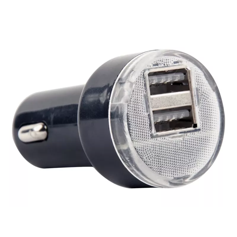Automobilinis kroviklis Gembird EG-U2C2A-CAR-02, 12–24 V įėjimas, 5 V/2,1 A išėjimas, 2× USB 2.0, juodas