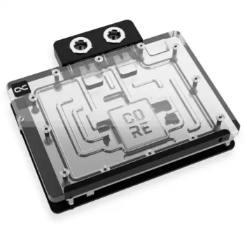 Alphacool 10260 galinė plokštė, aliuminis, chromas, juoda, 154 mm