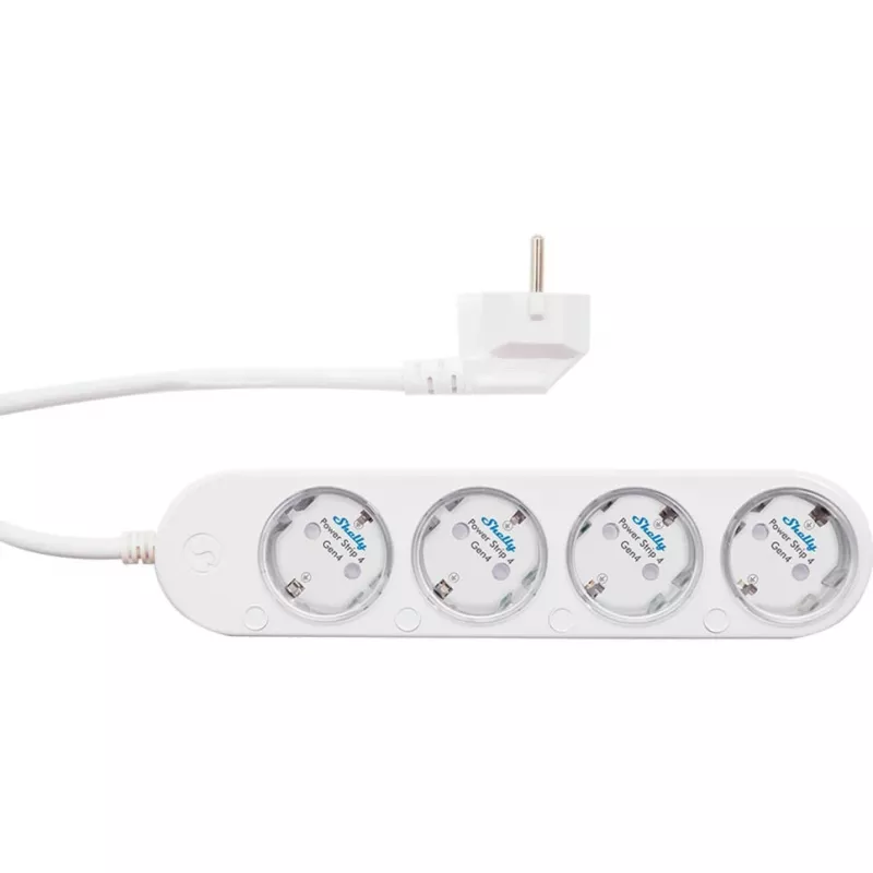 Išmanusis 12A Shelly Power Strip 4 Gen4 Zigbee/Matter kištukinis lizdas