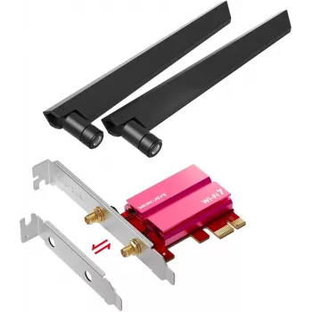 PCIe triju juostų WiFi 7 adapteris MERCUSYS MA47BE