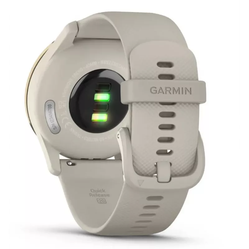 Garmin vivomove Trend LCD 40 mm hibridinis išmanusis laikrodis su lietimui jautriu ekranu, 254 x 346 pikselių, auksinis, GPS