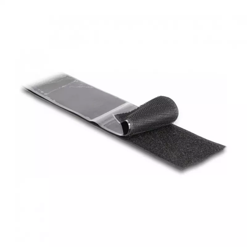 DeLOCK Heavy-duty lipnus lipdukas su užsegimu 15 m x 50 mm juoda